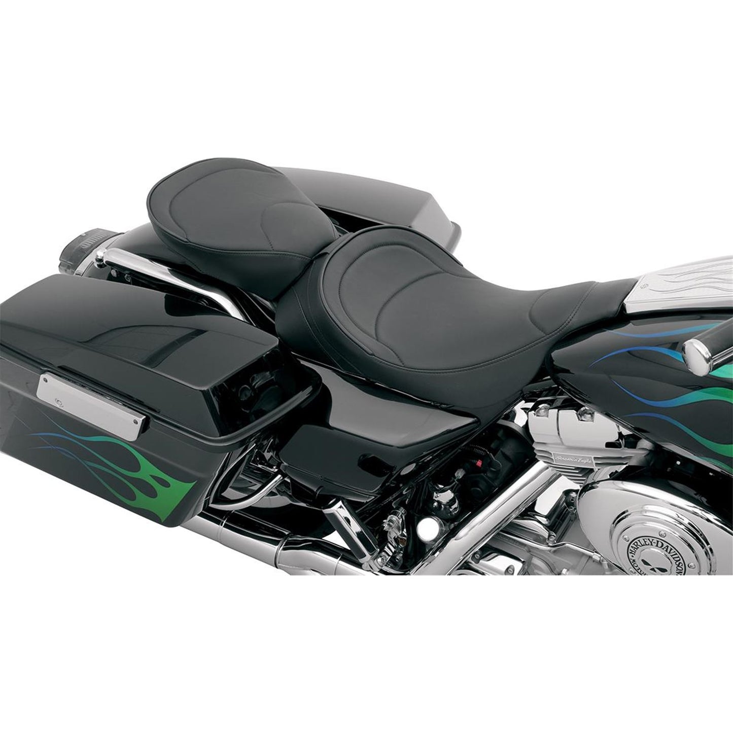 Drag Specialties Solo Seat - Mild Stitched - Driver Backrest - FLT '97-'07 0801-0491_286115