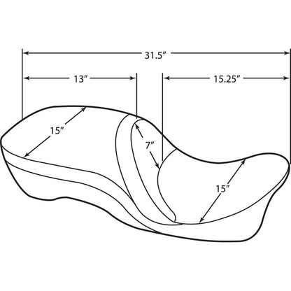 Drag Specialties Touring Seat - Pillow - FL '09+ 0801-0835_286240