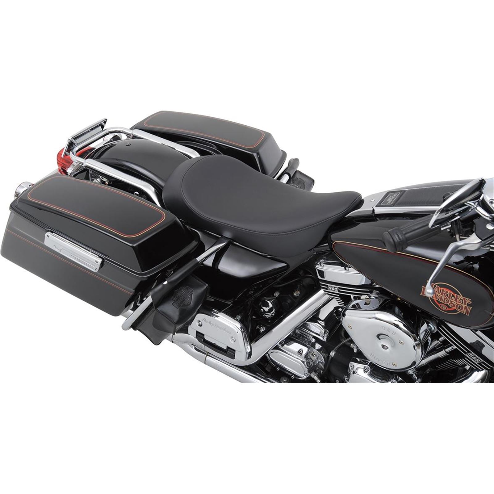 Drag Specialties Low Solo Seat - Smooth - FLHR '97-'07 0801-0727_286253