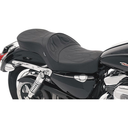 Drag Specialties Low Profile Seat - Flame Stitched - XL 04+ 0804-0260_286258