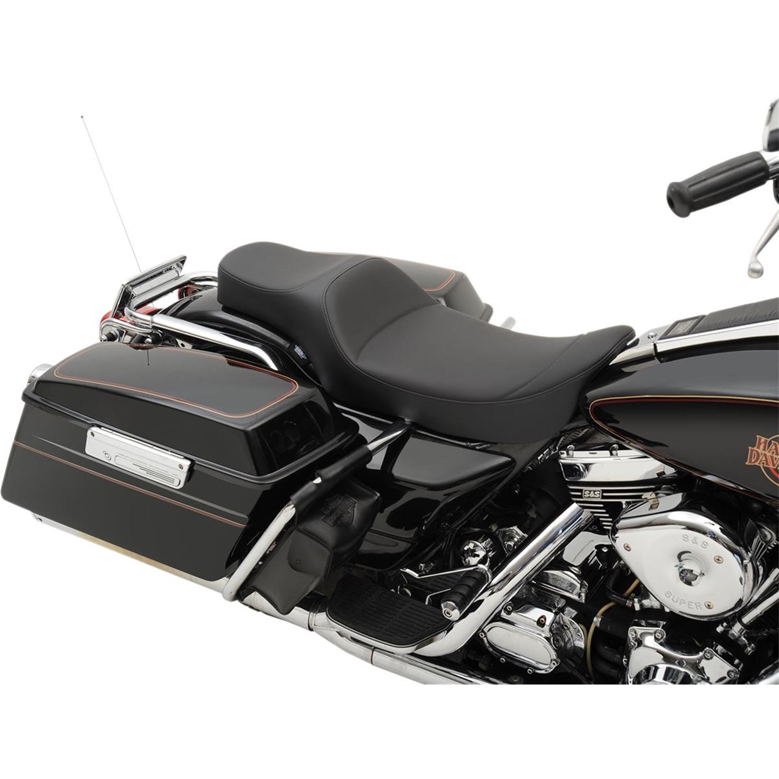 Drag Specialties Extended Reach Predator Seat - Mild Stitched - FL '97-'07 0801-1127_286285