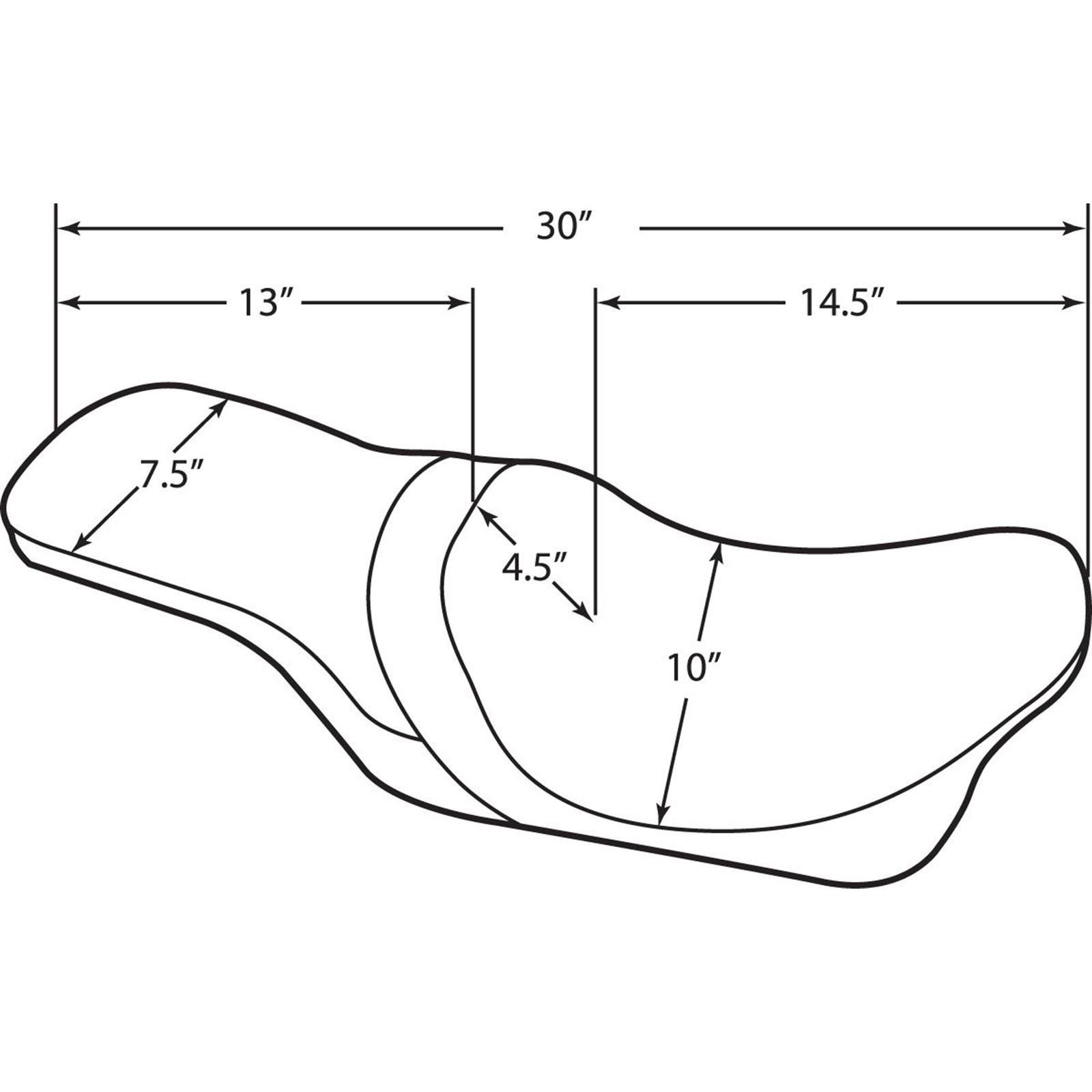 Drag Specialties Predator 2-Up Seat - Smooth - '97-'07 FL 0801-0367_286298