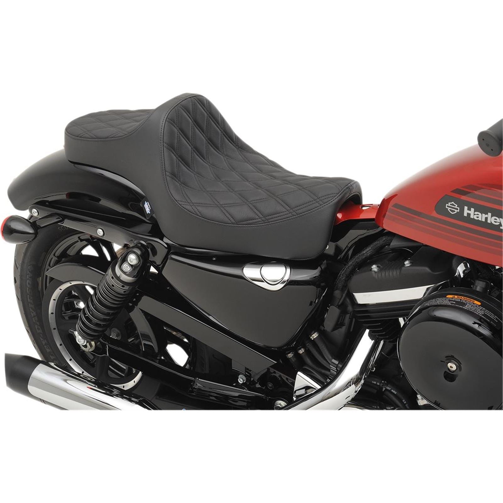 Drag Specialties Predator III Seat - Double Diamond - XL 14+ 0804-0729_286304