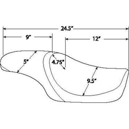 Drag Specialties Predator Seat - Smooth - XL '57-'78 0804-0319_286334