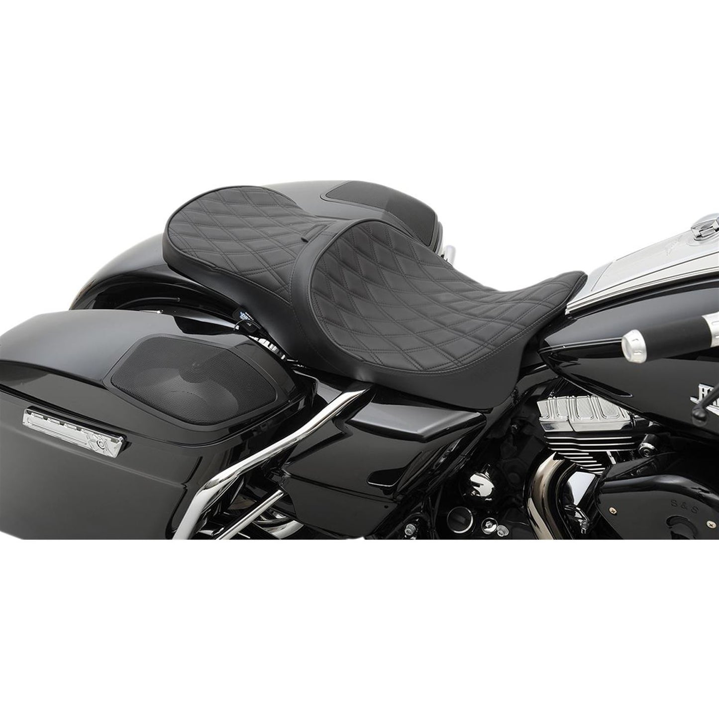 Drag Specialties Low Touring Seat - Diamond - Driver's Backrest 0801-1008_286357