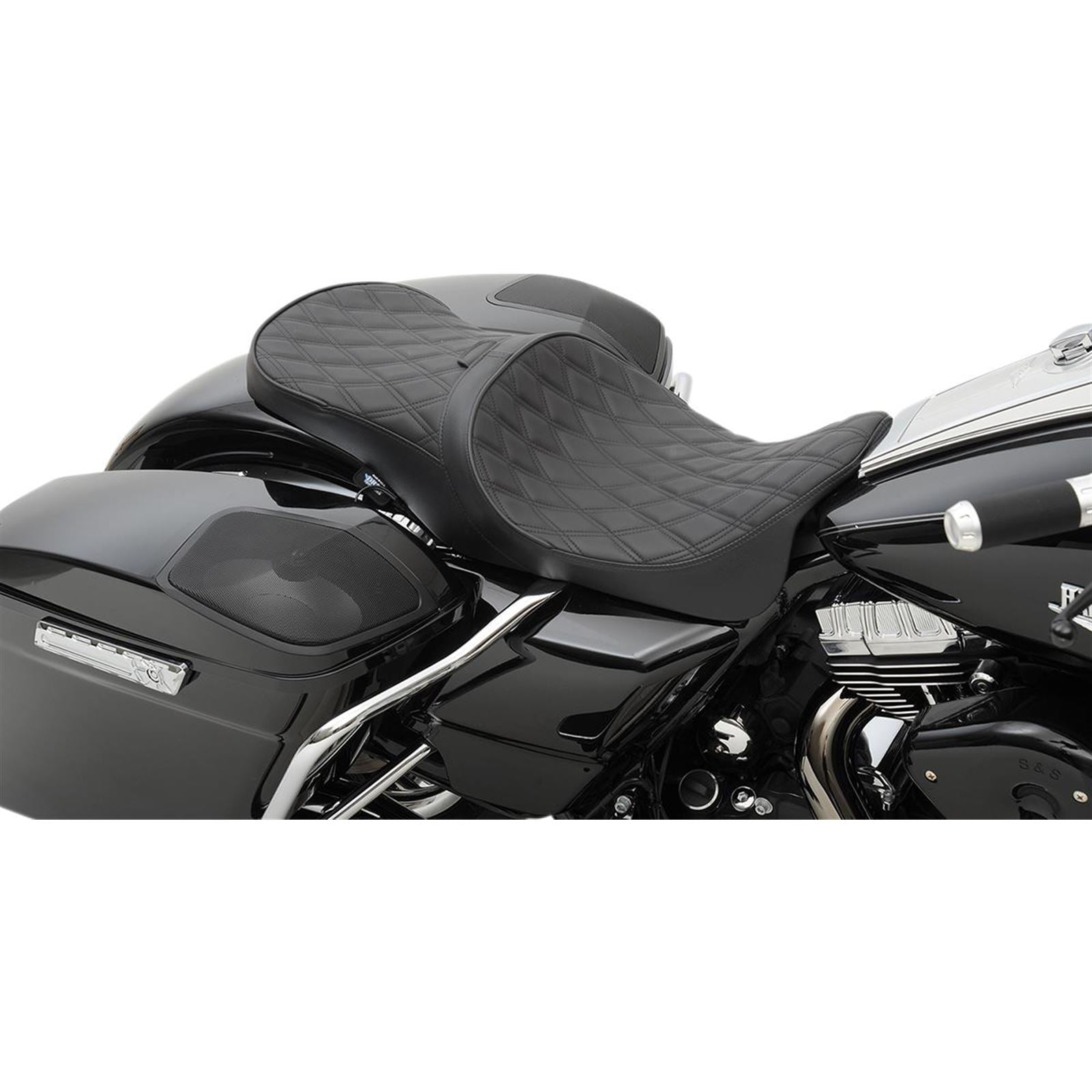 Drag Specialties Low Touring Seat - Diamond - Driver's Backrest 0801-1008_286357