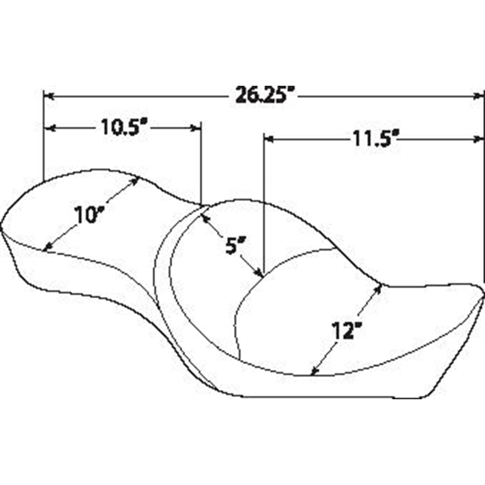 Drag Specialties Double Bucket Double Diamond Seat - XL '10+ 0804-0605_286374