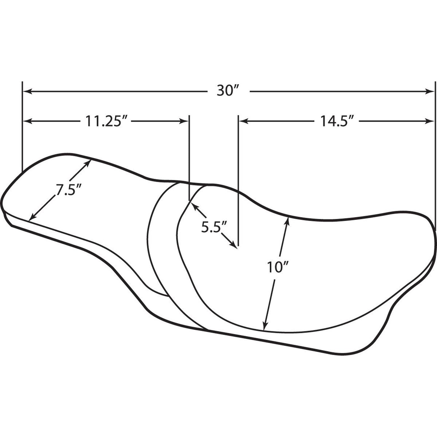 Drag Specialties Predator 2-Up Seat - Smooth - FLHR '94-'96 0801-0614_286398