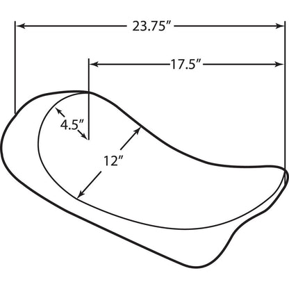 Drag Specialties Low Solo Seat - Double Diamond 0801-1155_286473