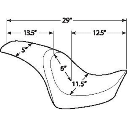 Drag Specialties Predator Seat - Smooth - Deuce 0802-0465_286484