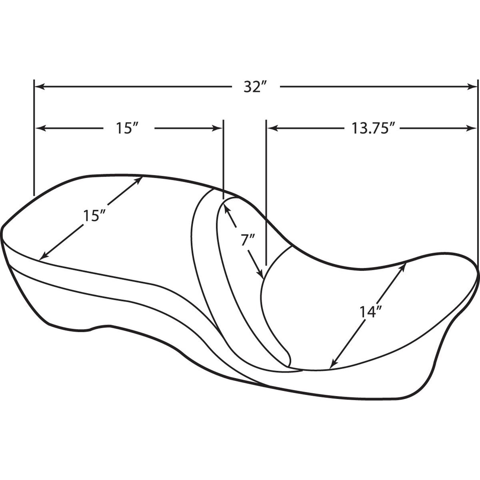 Drag Specialties Touring Seat - Double Diamond - FL '97-'07 0801-1109_286492