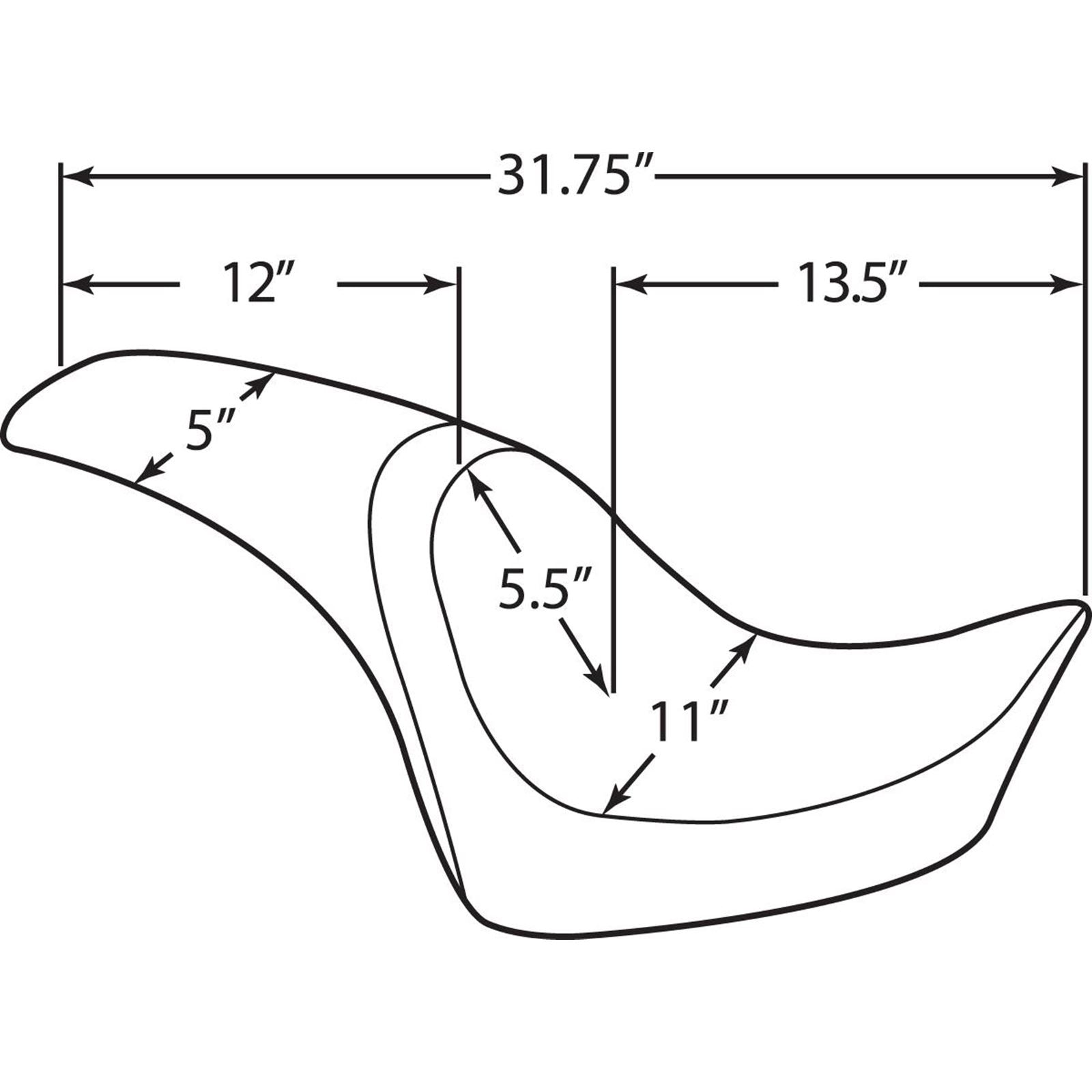 Drag Specialties Predator Seat - Mild Stitched - FXSB 0802-0921_286502