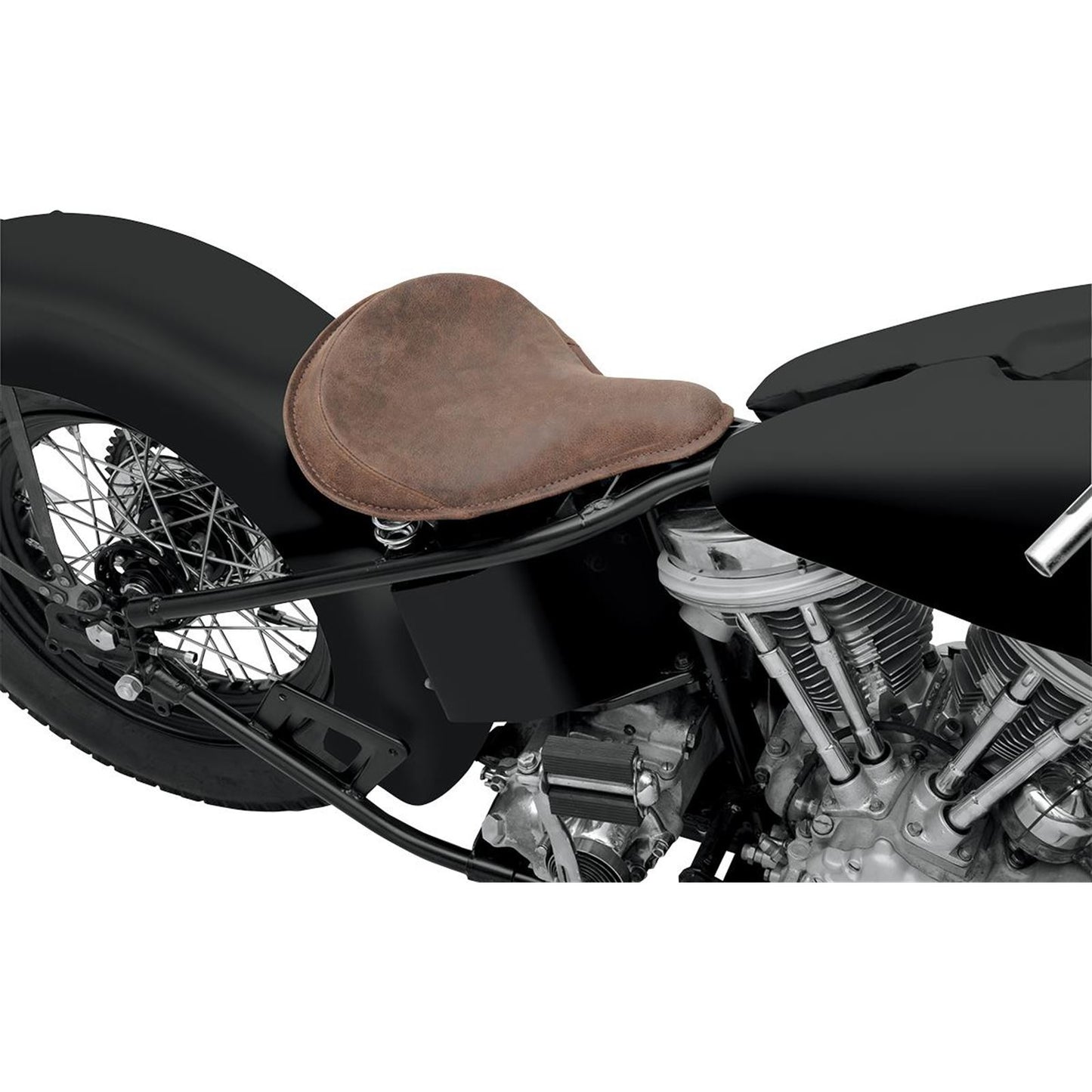 Drag Specialties Solo Seat - Large - Distressed Brown - Leather 0806-0050_286509