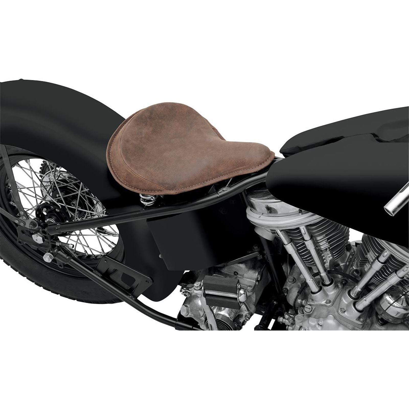 Drag Specialties Solo Seat - Large - Distressed Brown - Leather 0806-0050_286509