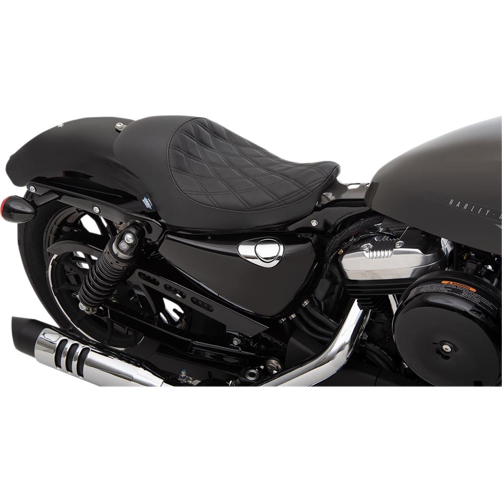 Drag Specialties 3/4 Solo Seat - Double Diamond - Vinyl 0804-0744_286545