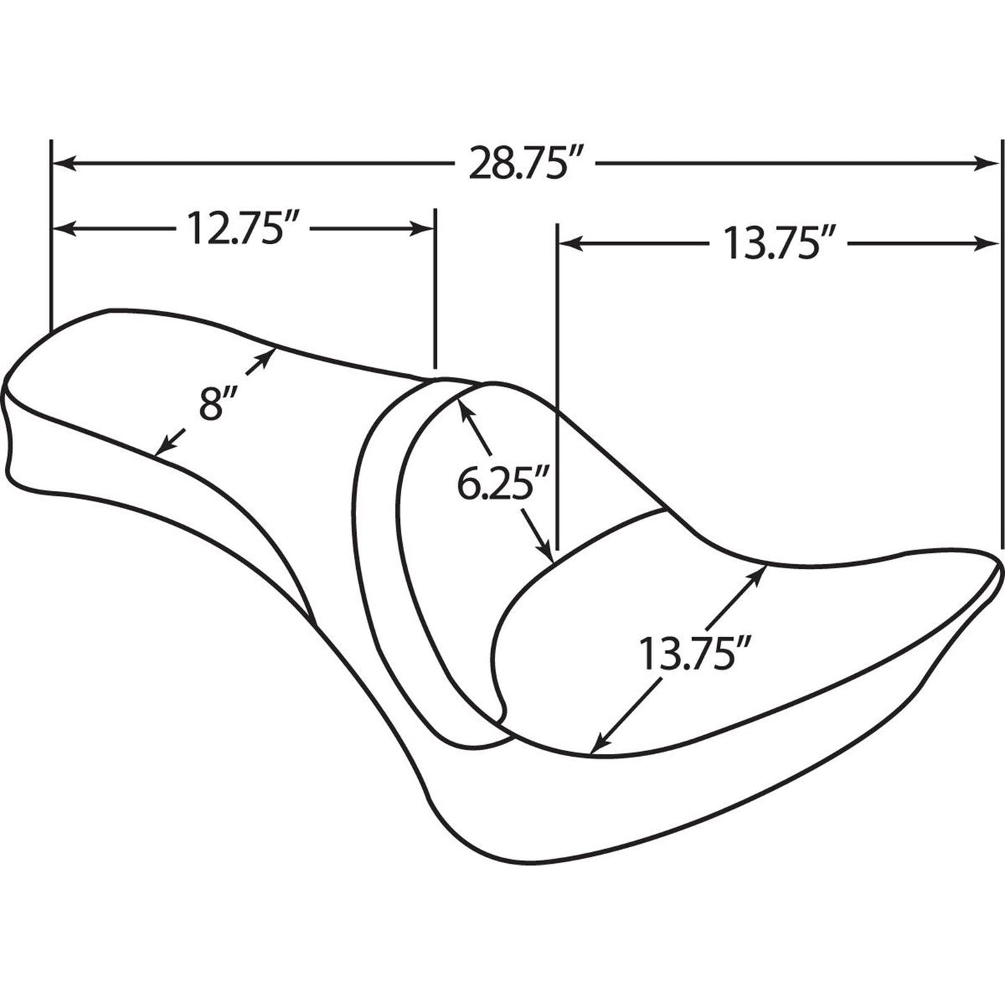 Drag Specialties One Piece Smooth Seat - Driver Backrest - Softail '84-'99 0802-0729_286611