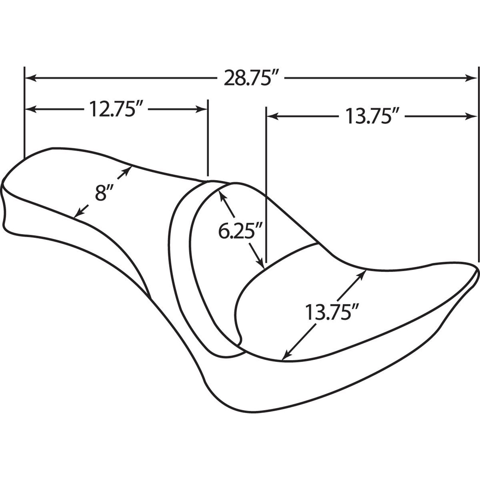 Drag Specialties One Piece Smooth Seat - Driver Backrest - Softail '84-'99 0802-0729_286611