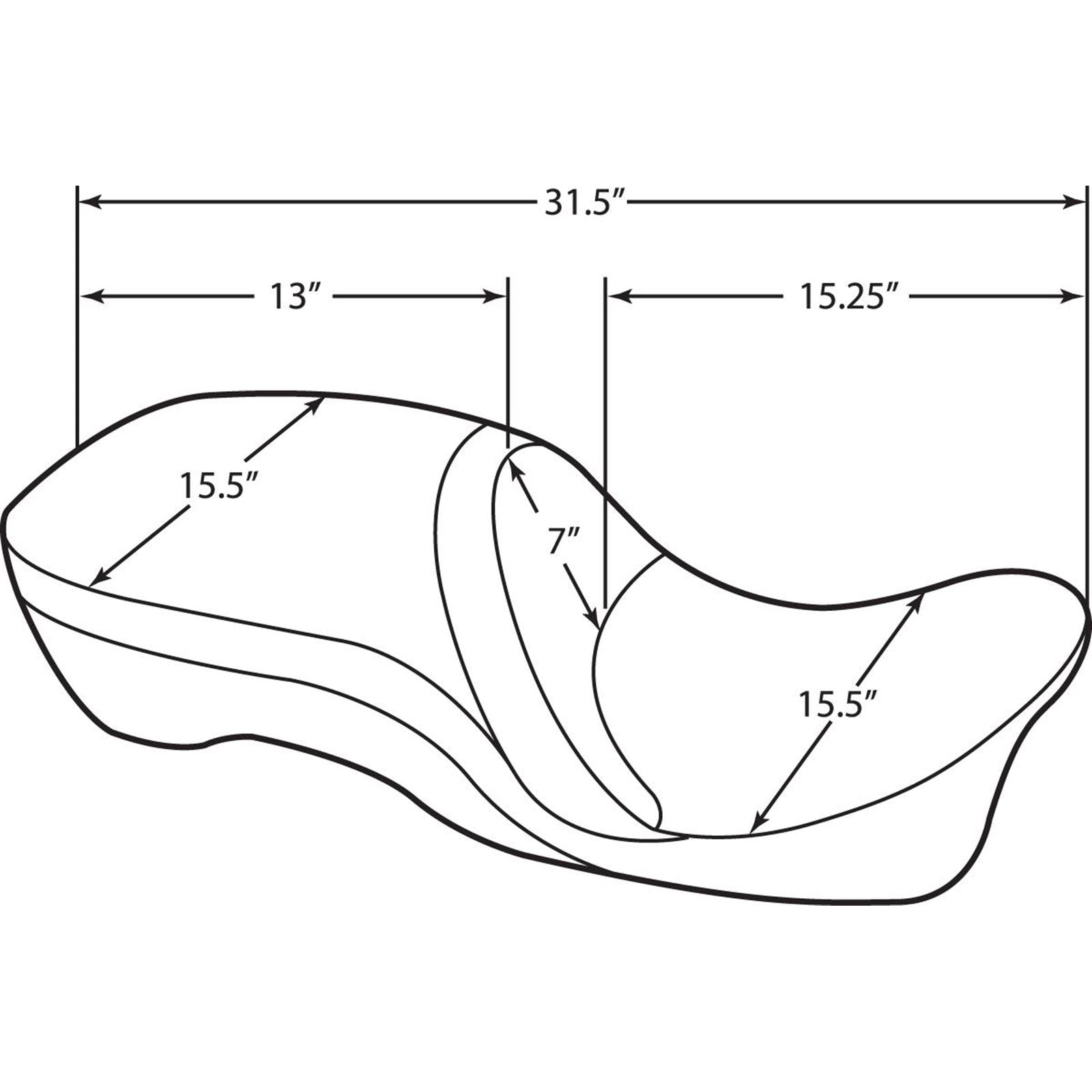 Drag Specialties Large Touring Seat - Pillow - FL '97-'07 0801-0832_286614