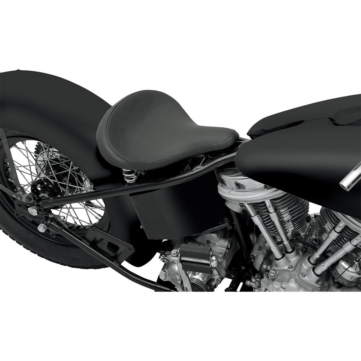 Drag Specialties Solo Seat - Large - Black - Leather 0806-0052_286696