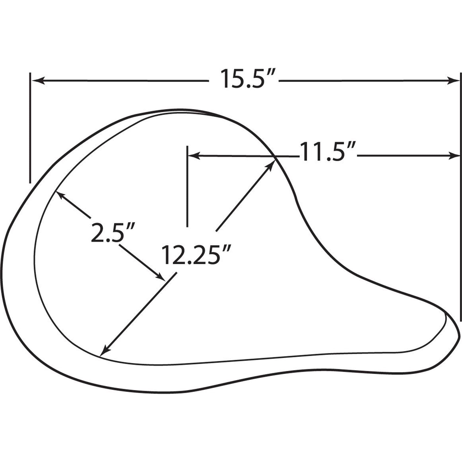 Drag Specialties Solo Seat - Large - Black - Leather 0806-0052_286698
