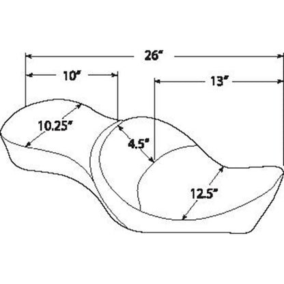 Drag Specialties Low Profile Double Bucket Smooth Seat - XL 0804-0625_286766