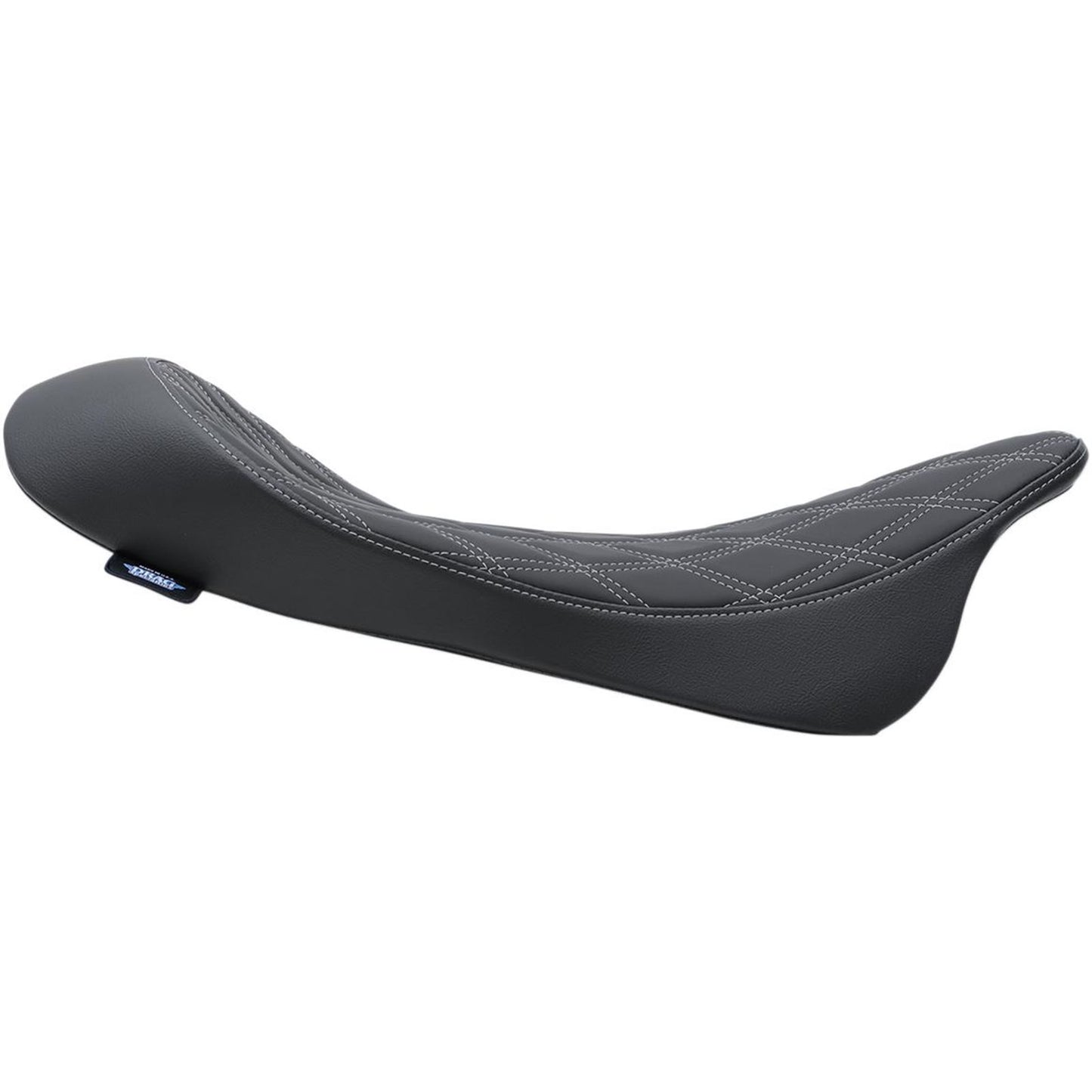 Drag Specialties Low Solo Seat - Double Diamond - Silver Stitch 0801-1153_286770