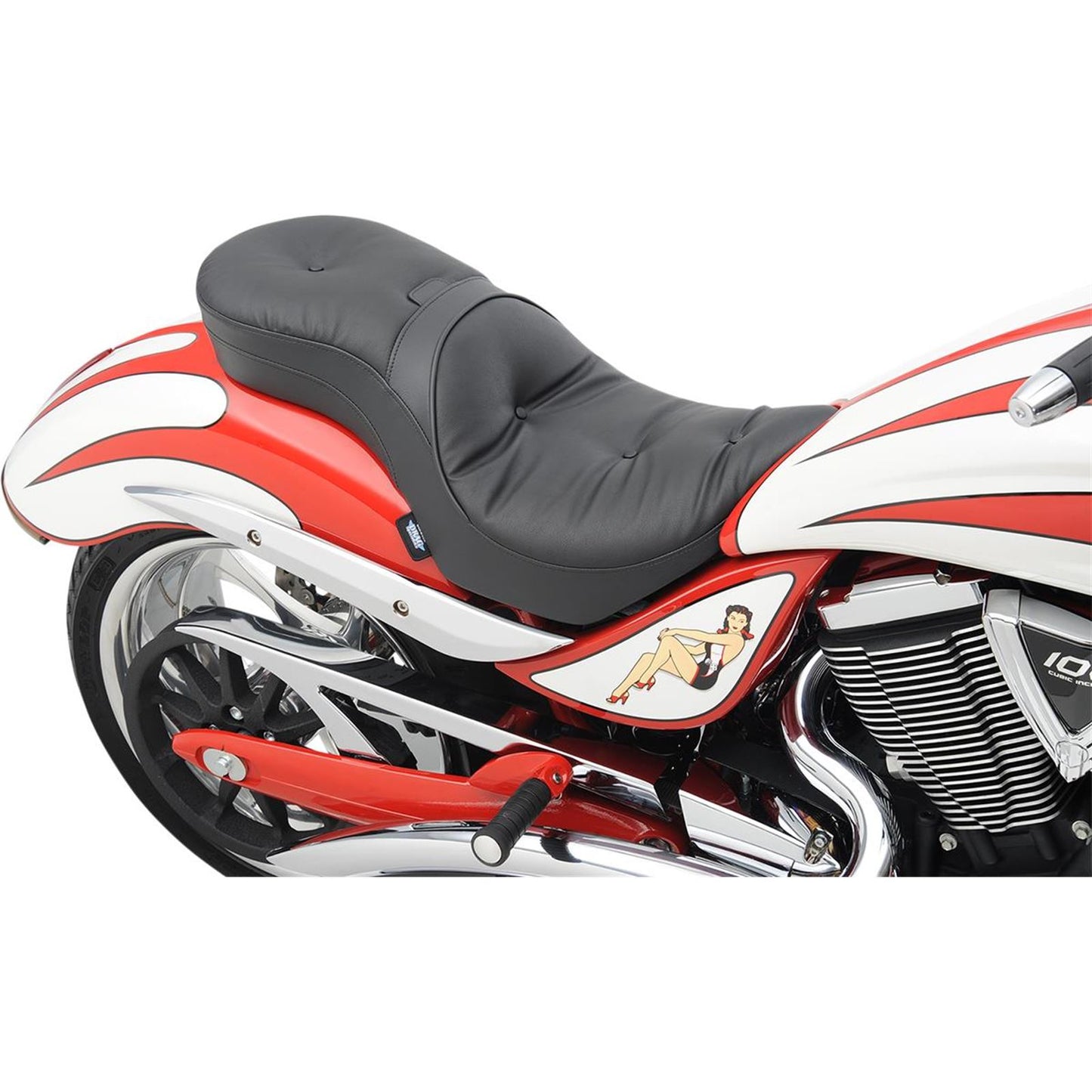 Drag Specialties Low Profile Seat - Driver's Backrest - Pillow - Jackpot 0810-1577_619235