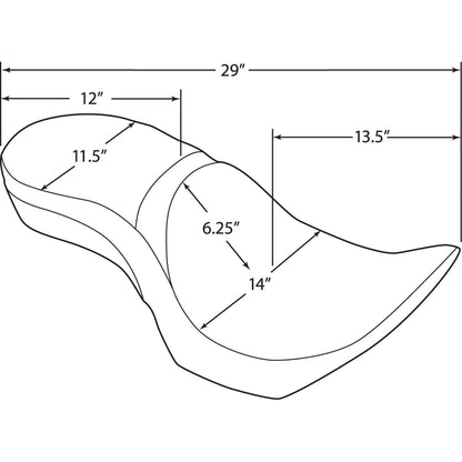Drag Specialties Low Profile Seat - Driver's Backrest - Pillow - Jackpot 0810-1577_373994
