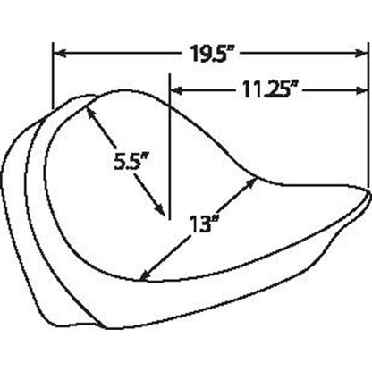 Drag Specialties Solo Seat - Smooth - Backrest - FLST '07-'17 0802-0806_286810