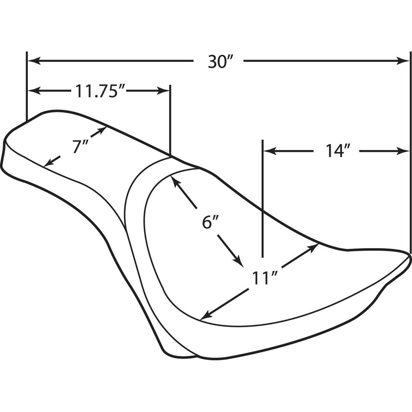 Drag Specialties Predator 2-Up Seat - Smooth 0802-0624_286852