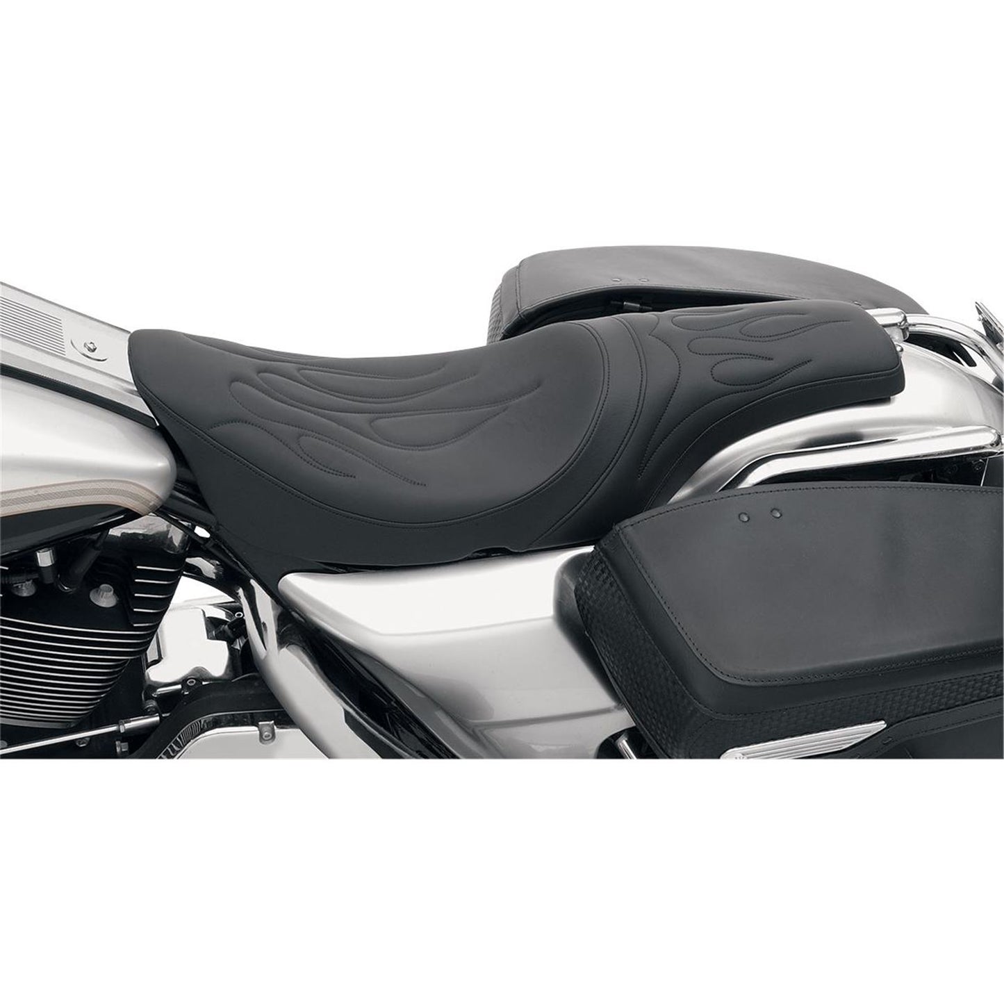 Drag Specialties Predator Seat - Flame Stitched - FLT/HR 0801-0213_286858