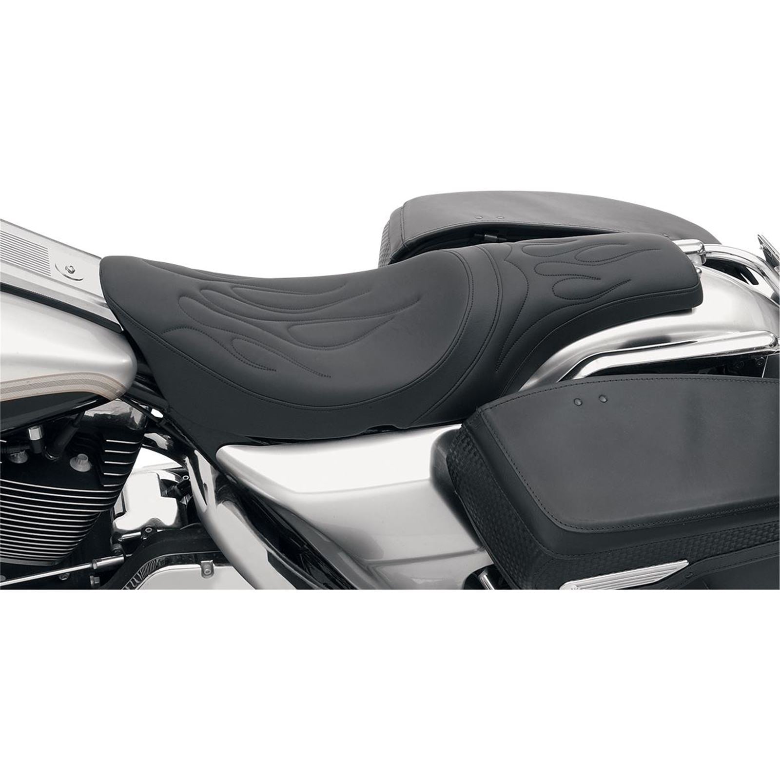 Drag Specialties Predator Seat - Flame Stitched - FLT/HR 0801-0213_286858