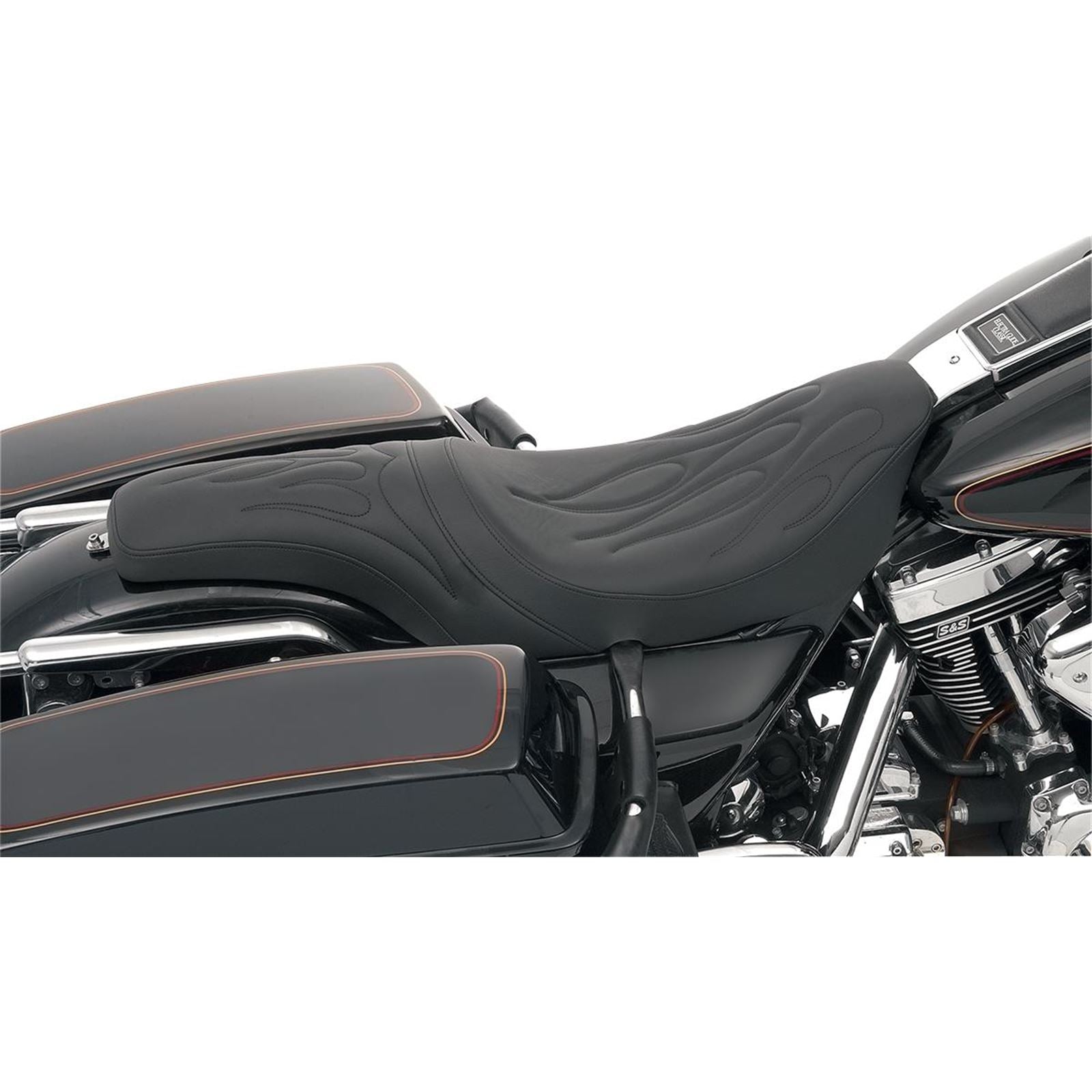 Drag Specialties Predator Seat - Flame Stitched - FLT/HR 0801-0213_286859