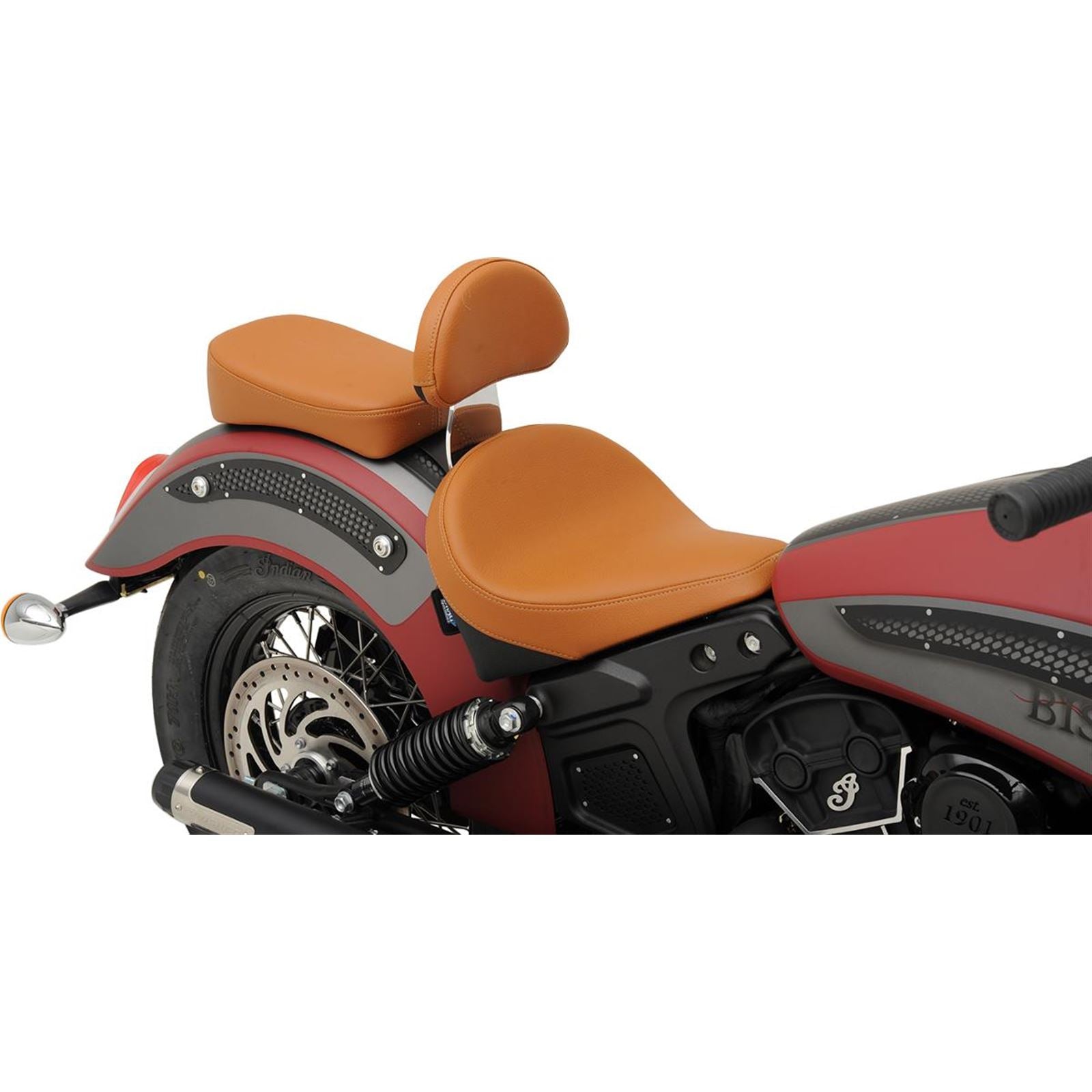 Drag Specialties Smooth Sissy Bar Pad - Brown 0822-0316_286873