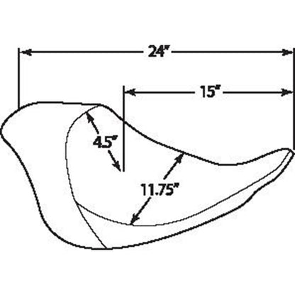Drag Specialties EZ-Solo Seat - Smooth - Solar-Reflective Leather - FXSB 0802-0922_286876