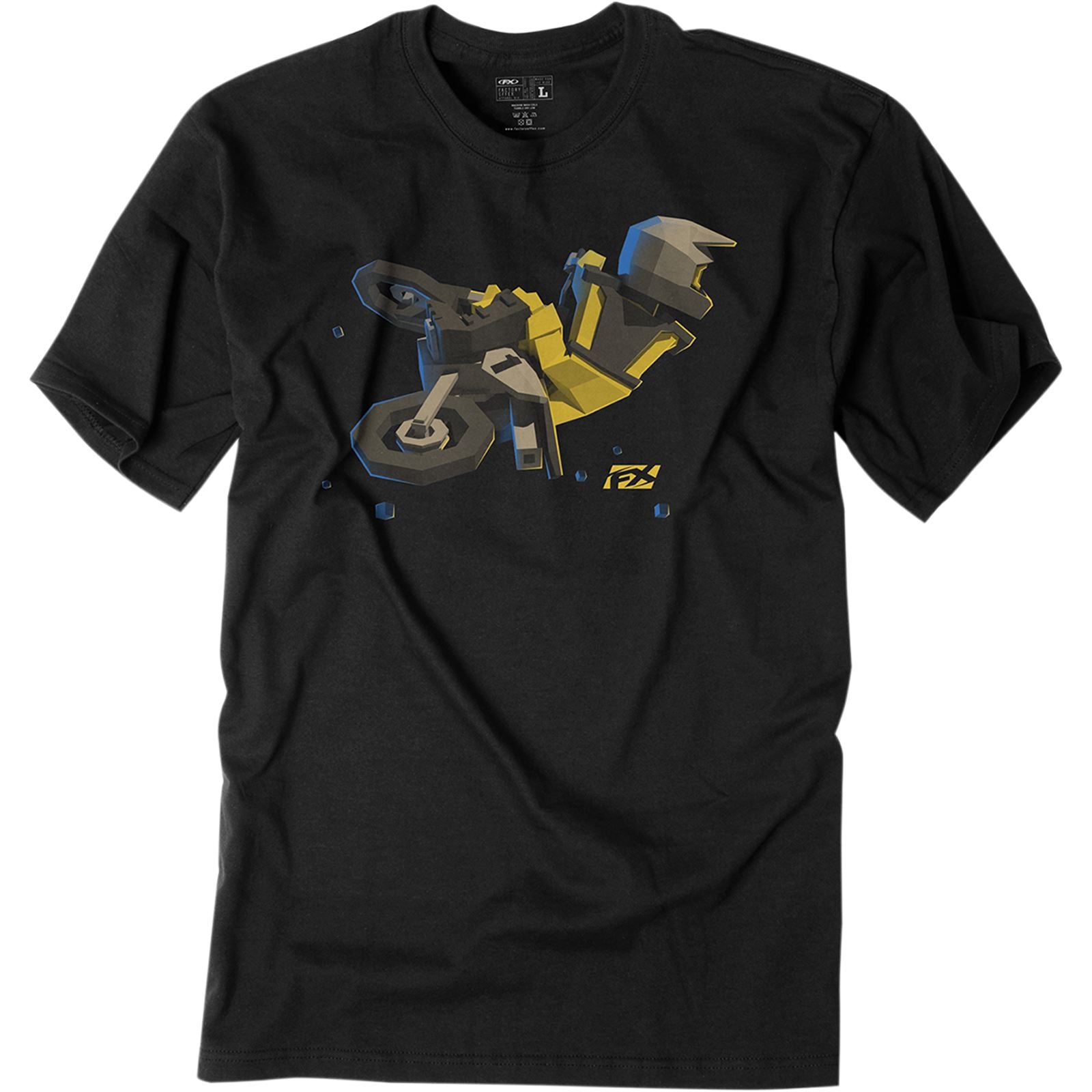Factory Effex Youth FX Moto Kids Tee Shirt - Black - Large 19-83744_385676