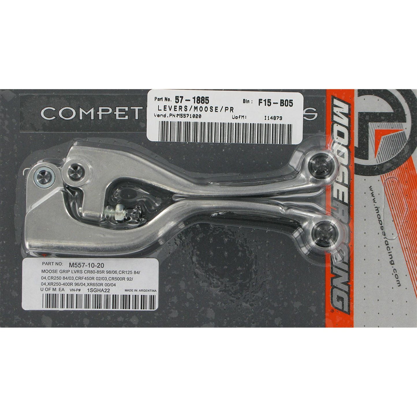 Moose Offroad Black Competition Lever Set for CR/XR M557-10-20_438812