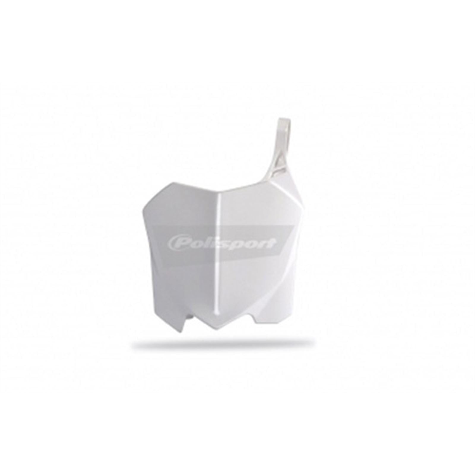 Polisport Front Number Plate - White 8656700001_599366