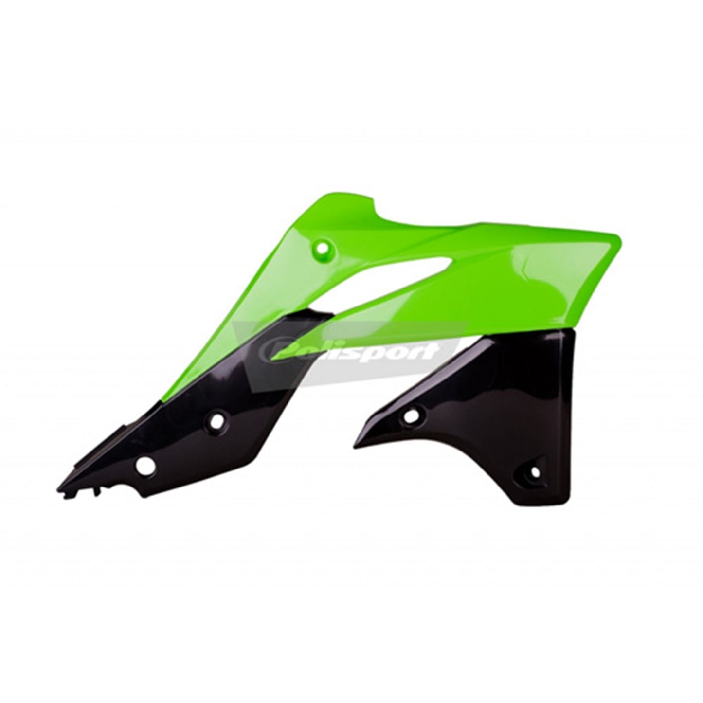 Polisport Radiator Shroud - Green/Black Fits Kawasaki KX250F 8416900001_599400