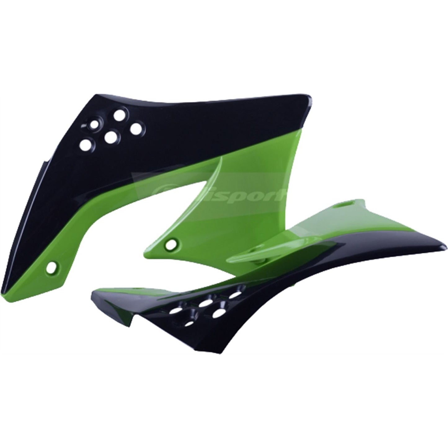 Polisport Radiator Shroud Black/Green 8412900004_289548
