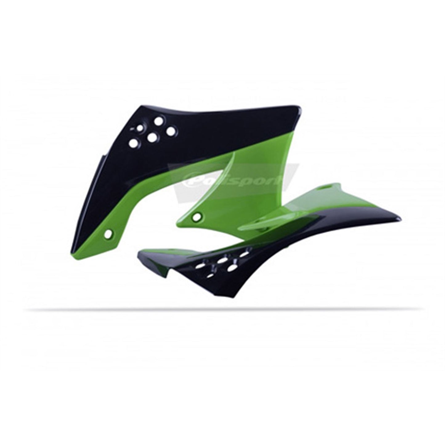 Polisport Radiator Shroud Black/Green 8412900004_599403