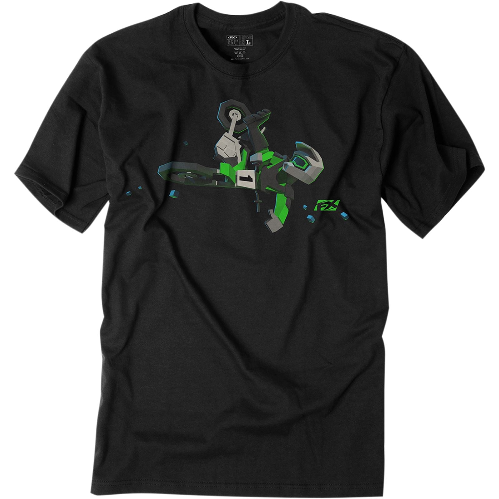 Factory Effex Youth FX Moto Kids Tee Shirt - Black - Large 19-83734_385672