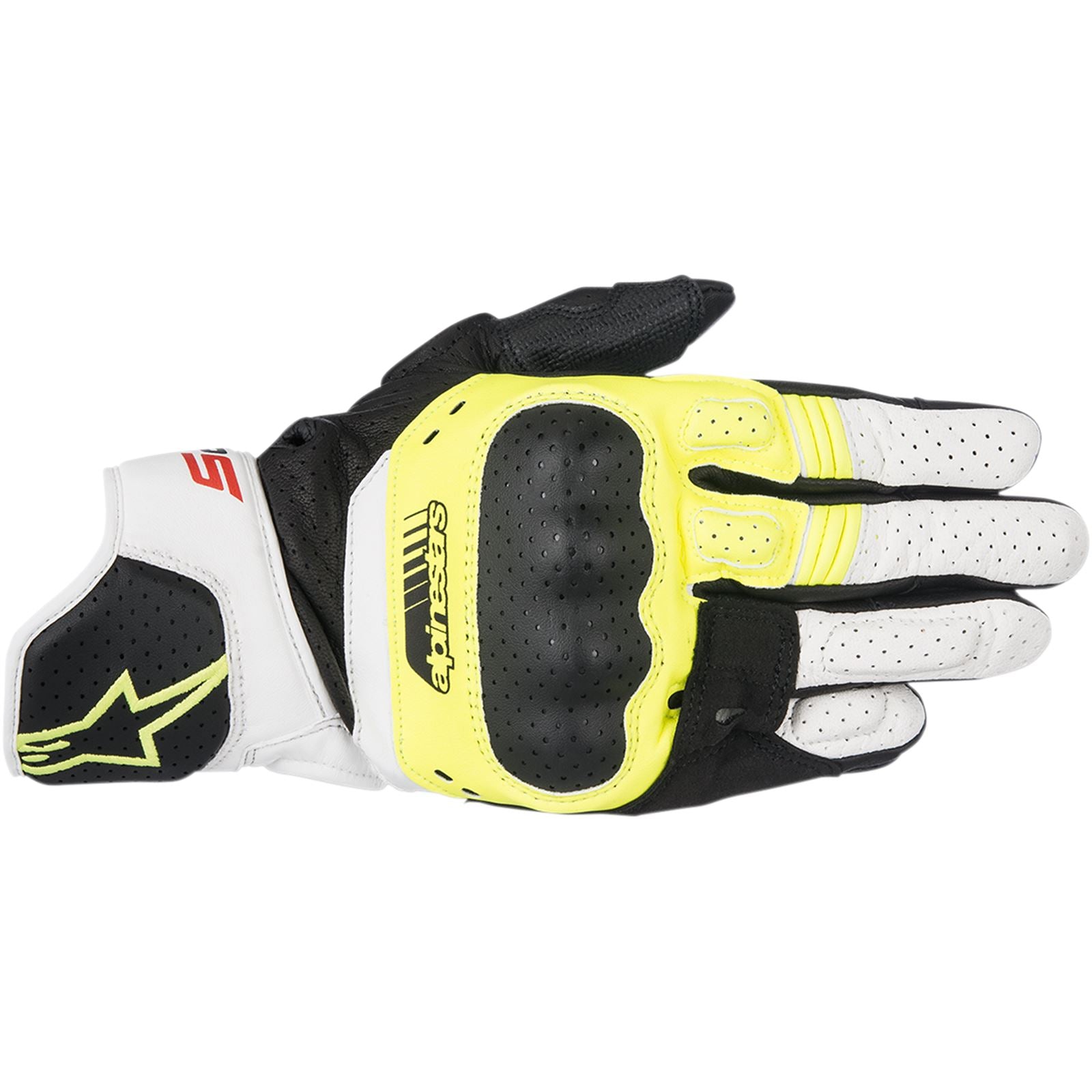 Alpinestars SP-5 Gloves - Black/Yellow/White - 3X-Large [MPN: 3558517-158-3X]_332281
