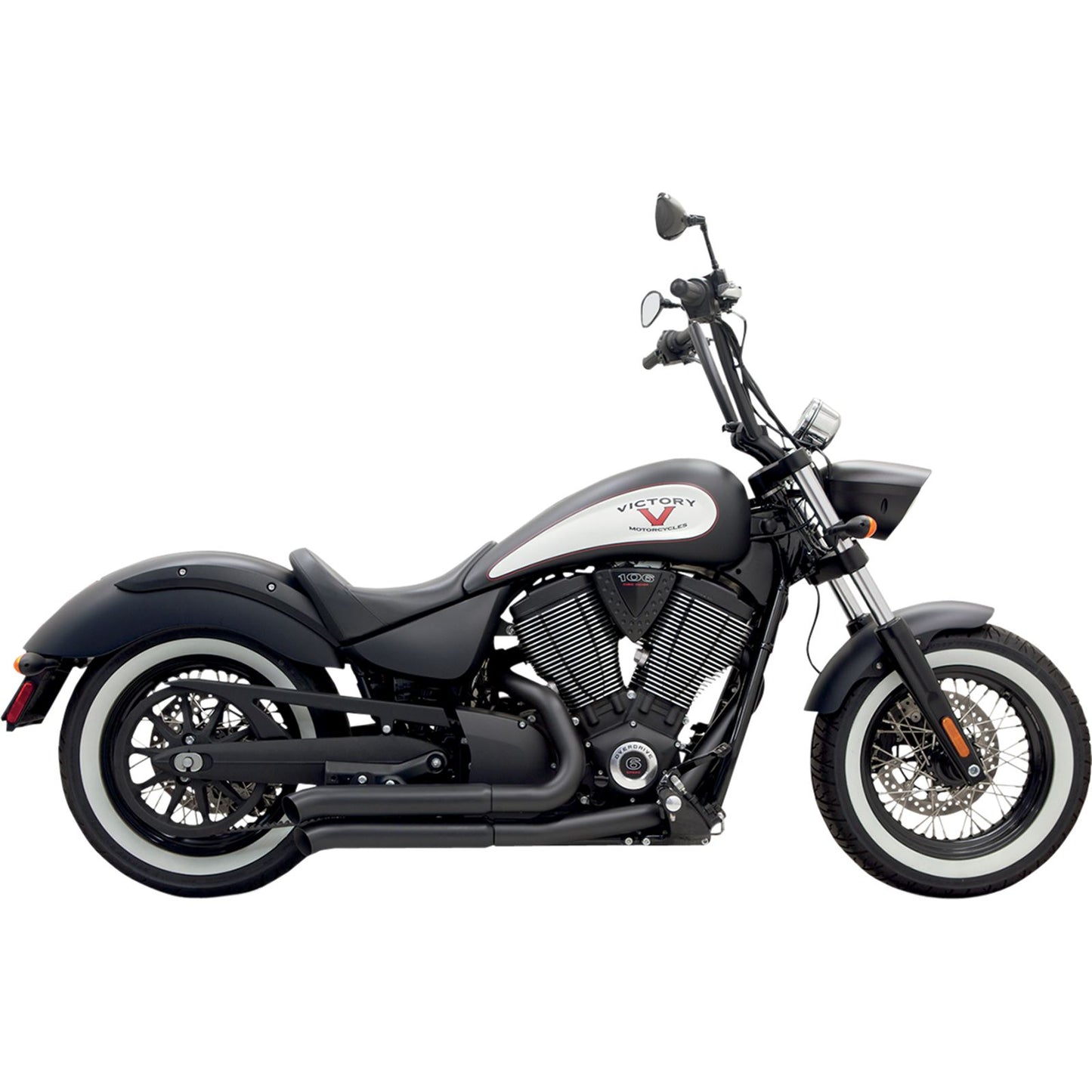 Bassani Manufacturing Pro-Street Exhaust - Black - Turnout [MPN: 6V23DB]_350057