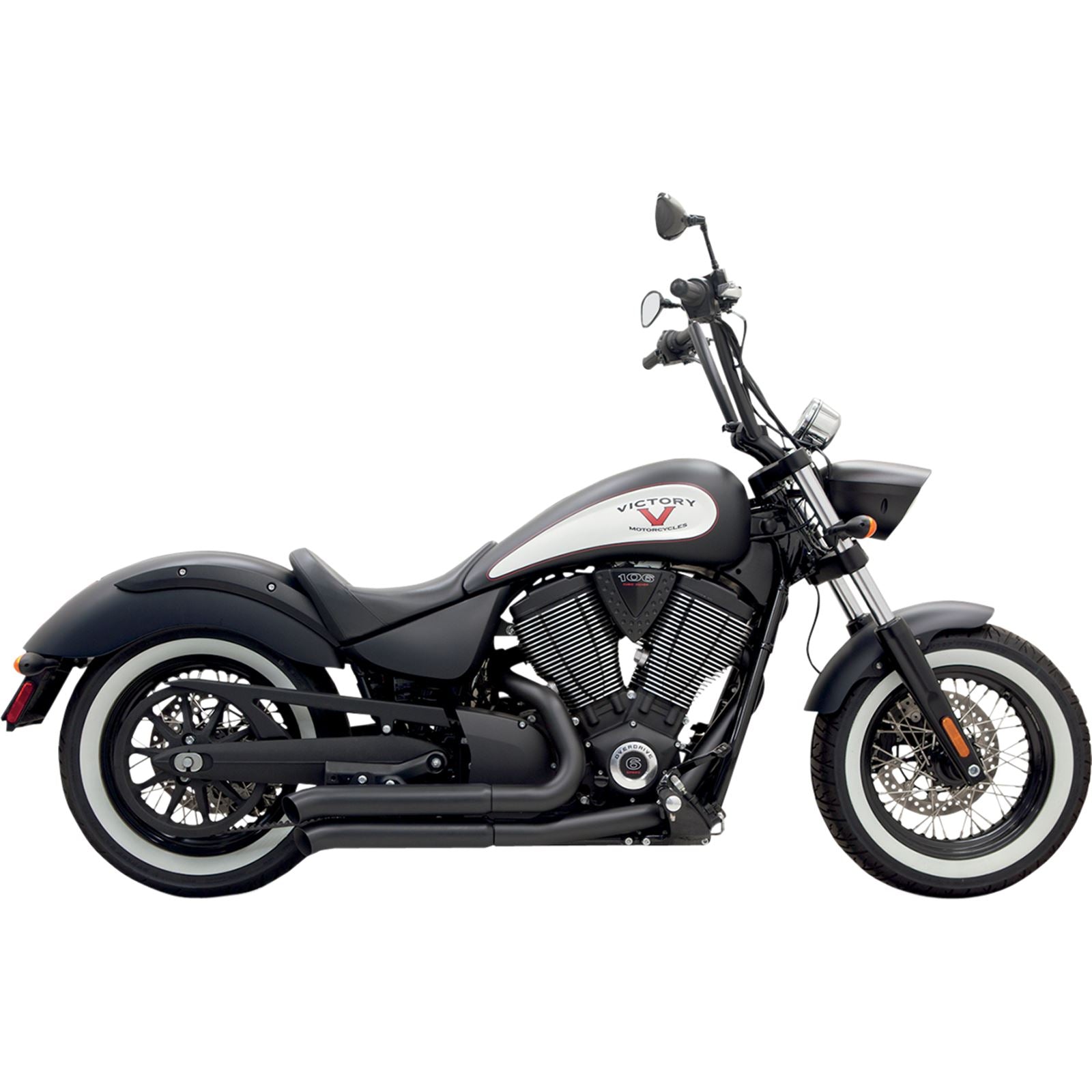 Bassani Manufacturing Pro-Street Exhaust - Black - Turnout [MPN: 6V23DB]_350057