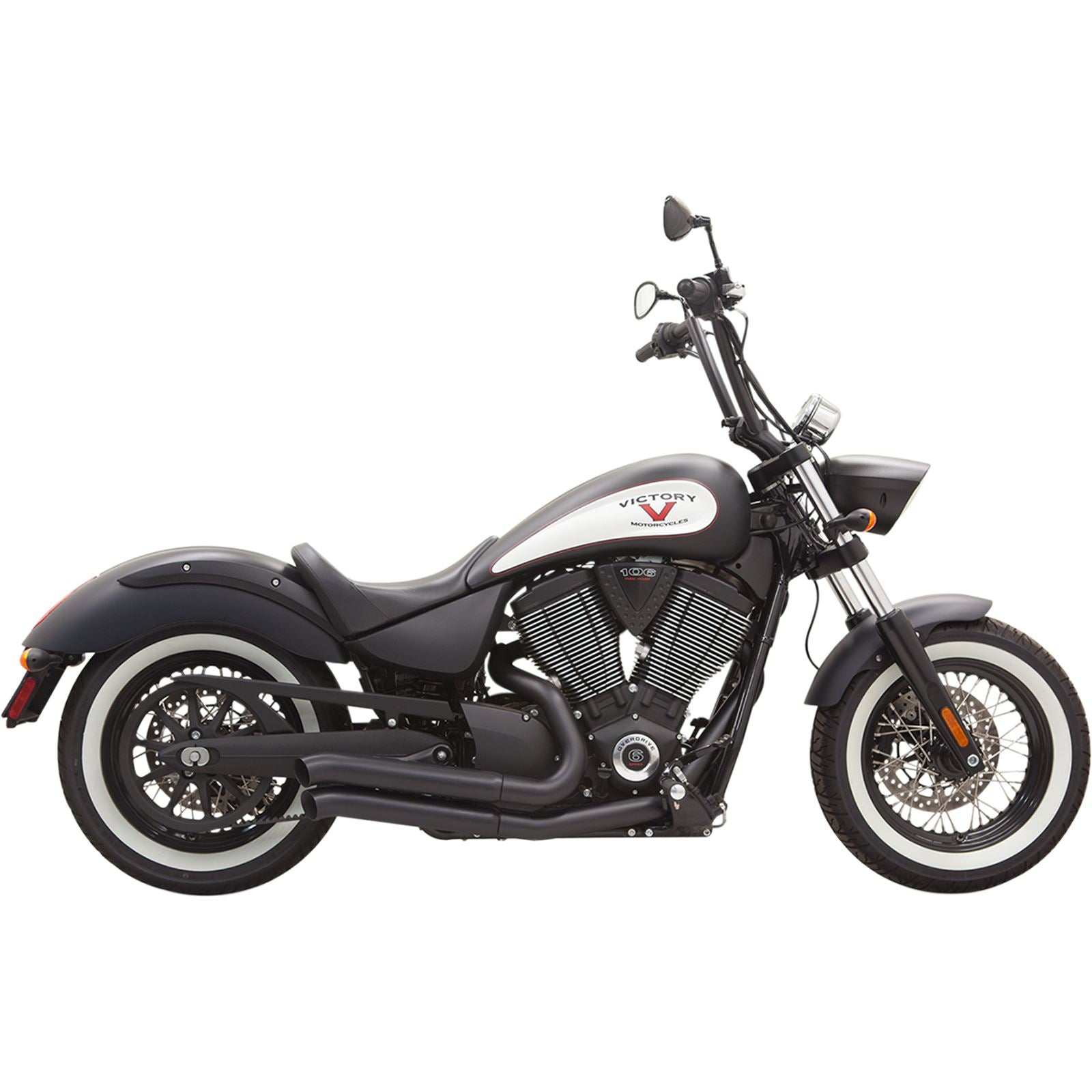 Bassani Manufacturing Pro-Street Exhaust - Black - Turnout [MPN: 6V23DB]_350058