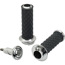 Biltwell Inc. Chrome Alumicore Grips for Dual Cable 6604-105-01_352930