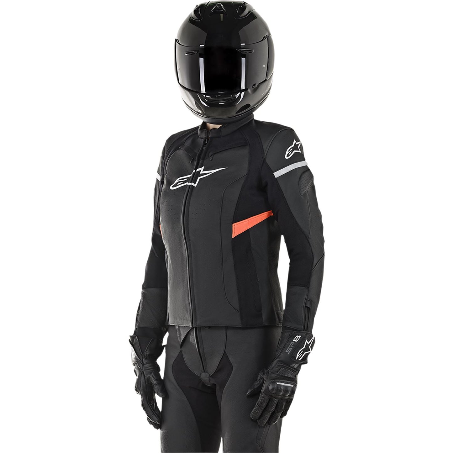 Alpinestars Stella Kira Leather Jacket - Black/Red - X-Small CLOSEOUT 3112019-1030-38_1501606