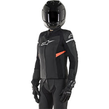 Alpinestars Stella Kira Leather Jacket - Black/Red - X-Small CLOSEOUT 3112019-1030-38_1501606