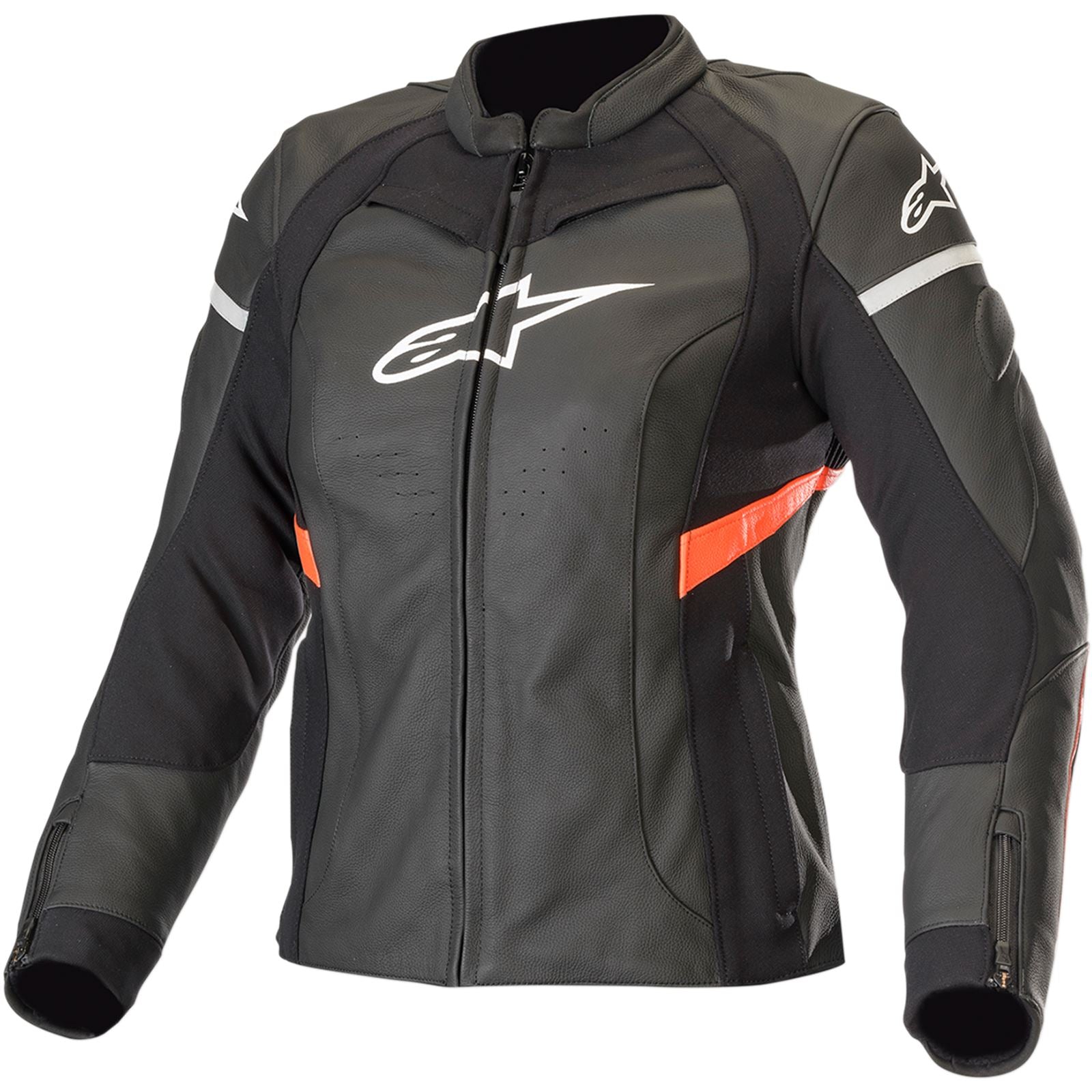Alpinestars Stella Kira Leather Jacket - Black/Red - X-Small CLOSEOUT 3112019-1030-38_1501605